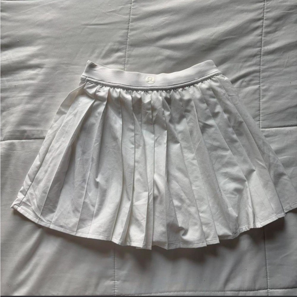 lululemon athletica White Pleated Skater Skirt